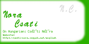 nora csati business card